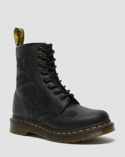 1460 Vonda Mono Floral Rose Leather Lace Up -Maiharit*Dr. Martens Sale
