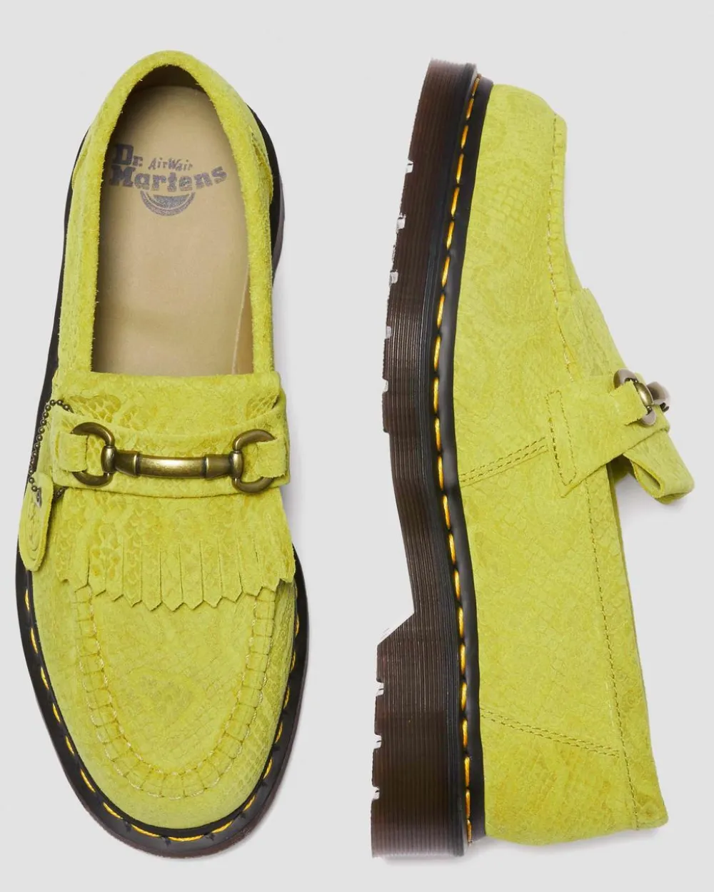Adrian Snaffle Repello Emboss Suede Kiltie Loafers*Dr. Martens Clearance