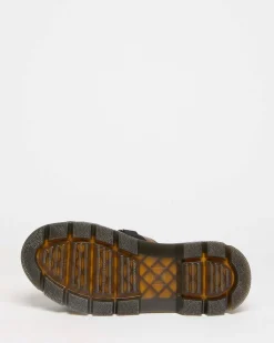 Ayce Logo Milled Leather Strap Platform -Lipokkaat*Dr. Martens Cheap