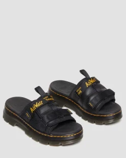 Ayce Logo Milled Leather Strap Platform -Lipokkaat*Dr. Martens Outlet