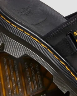 Ayce Logo Milled Leather Strap Platform -Lipokkaat*Dr. Martens Outlet