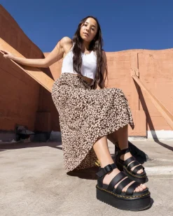Blaire Quad Hydro Leather Platform Gladiator Sandals*Dr. Martens Cheap