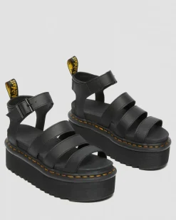 Blaire Quad Hydro Leather Platform Gladiator Sandals*Dr. Martens Cheap