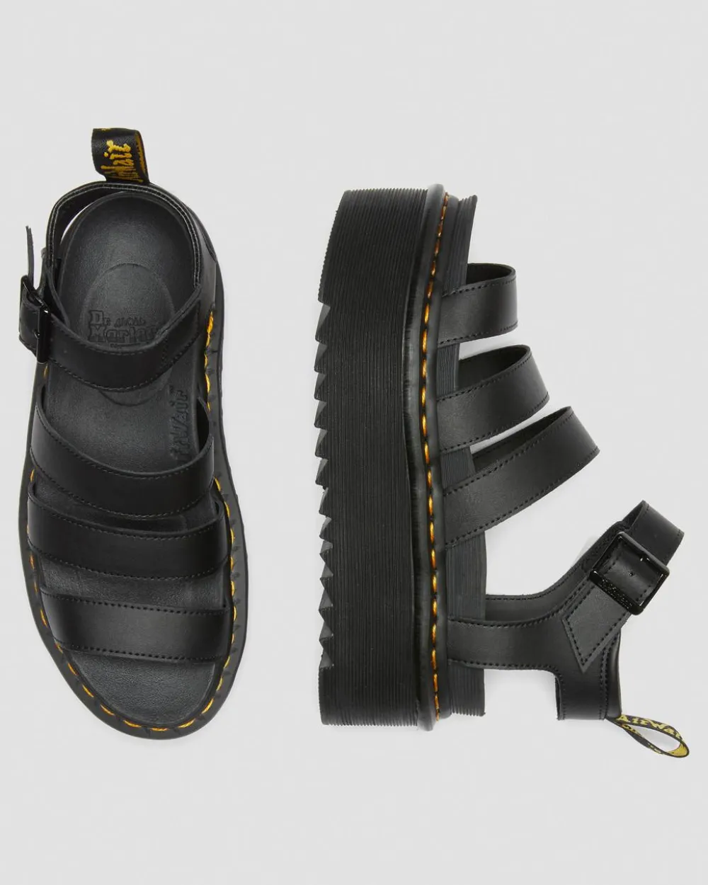 Blaire Quad Hydro Leather Platform Gladiator Sandals*Dr. Martens Cheap