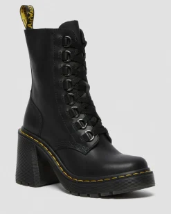 Chesney Leather Flared Heel Lace Up -Maiharit*Dr. Martens Best