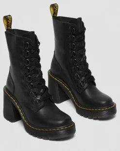 Chesney Leather Flared Heel Lace Up -Maiharit*Dr. Martens Best
