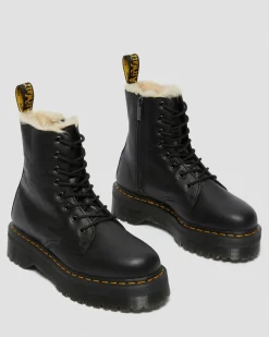 Jadon Faux Fur Lined Leather Platform -Maiharit*Dr. Martens Clearance