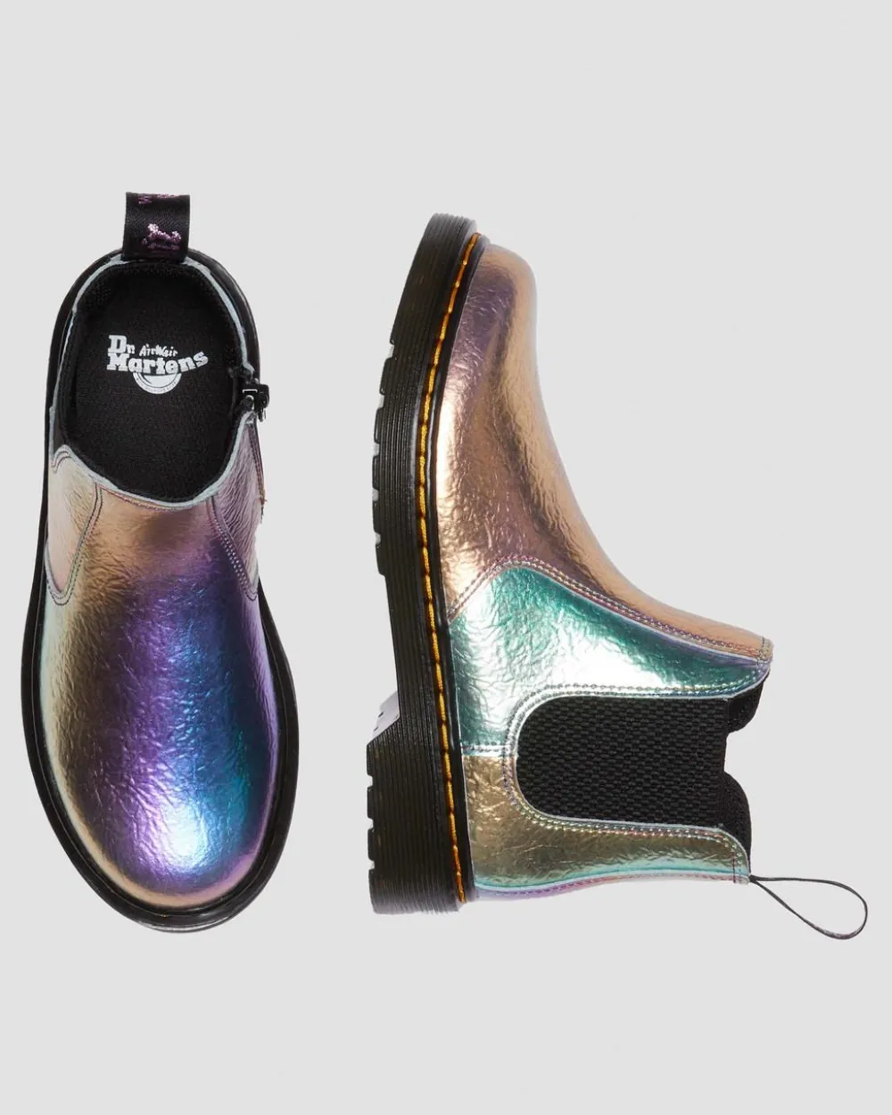 Junior 2976 Rainbow Crinkle Leather Chelsea -Bootsit*Dr. Martens Cheap