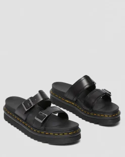 Nahkaiset Myles Brando Buckle Slide -Sandaalit*Dr. Martens Store
