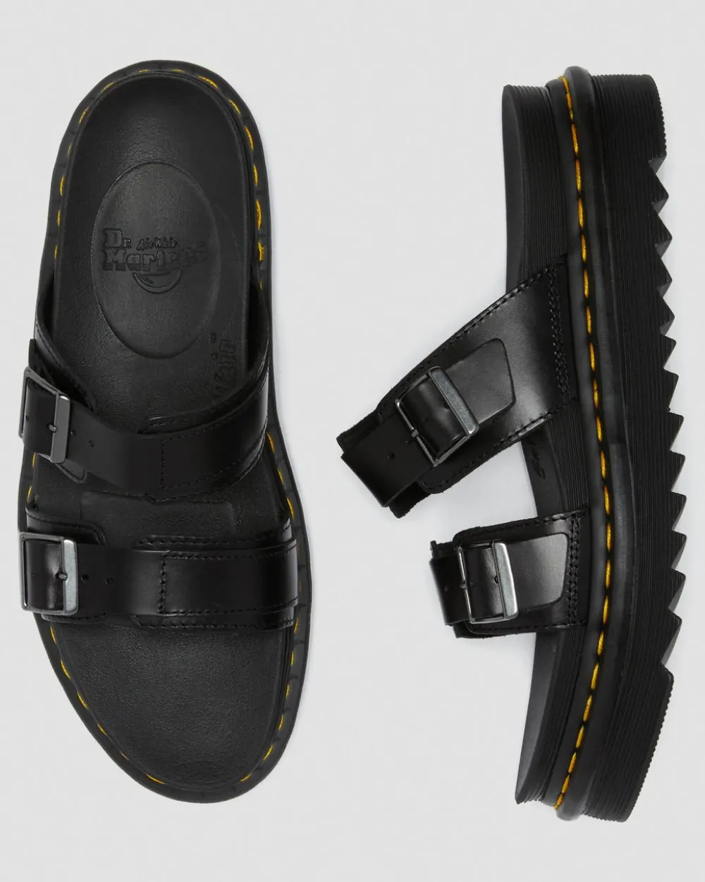 Nahkaiset Myles Brando Buckle Slide -Sandaalit*Dr. Martens Store