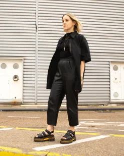 Ricki Contrast Sole Leather 3-Strap Platform -Sandaalit*Dr. Martens Outlet