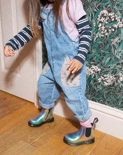 Toddler 2976 Rainbow Crinkle Leather Chelsea -Bootsit*Dr. Martens Outlet